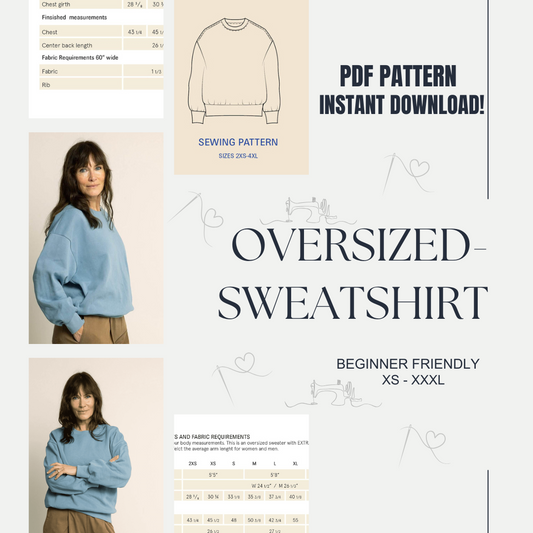 Oversized Sweatshirt Sewing Pattern